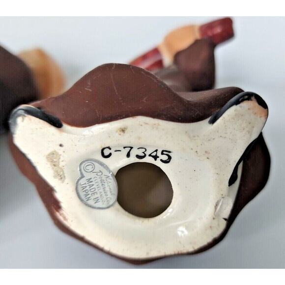 Vintage National Potteries Co 3 Musical Monks Friars Statues Japan 5" Tall PB177 - Picture 6 of 6